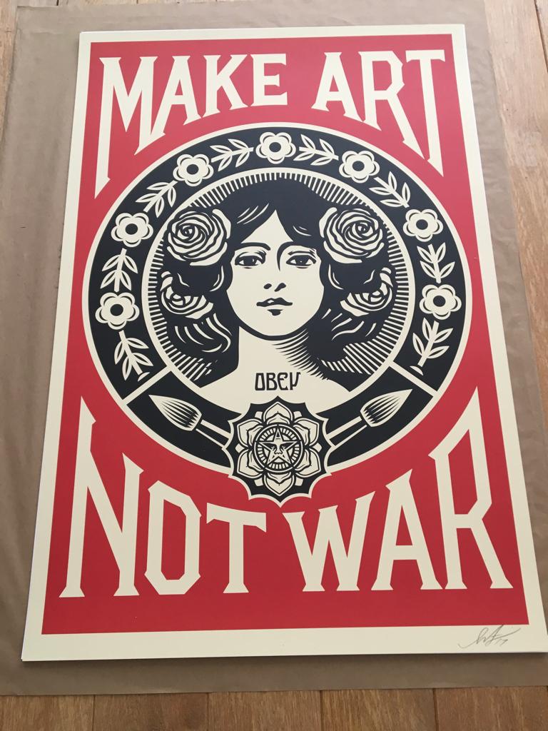 Shepard Fairey - 2017 Gesigneerd, Antiquités & Art, Art | Lithographies & Sérigraphies, Enlèvement ou Envoi