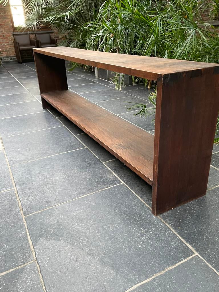 Banc en bois massif fait main., Maison & Meubles, Enlèvement, Comme neuf