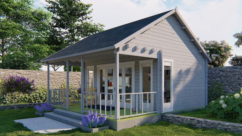 Blokhut - Tuinhuis Olaug | 44 mm | vuren onbehandeld, Hobby & Loisirs créatifs, Hobby & Loisirs Autre, Neuf, Envoi