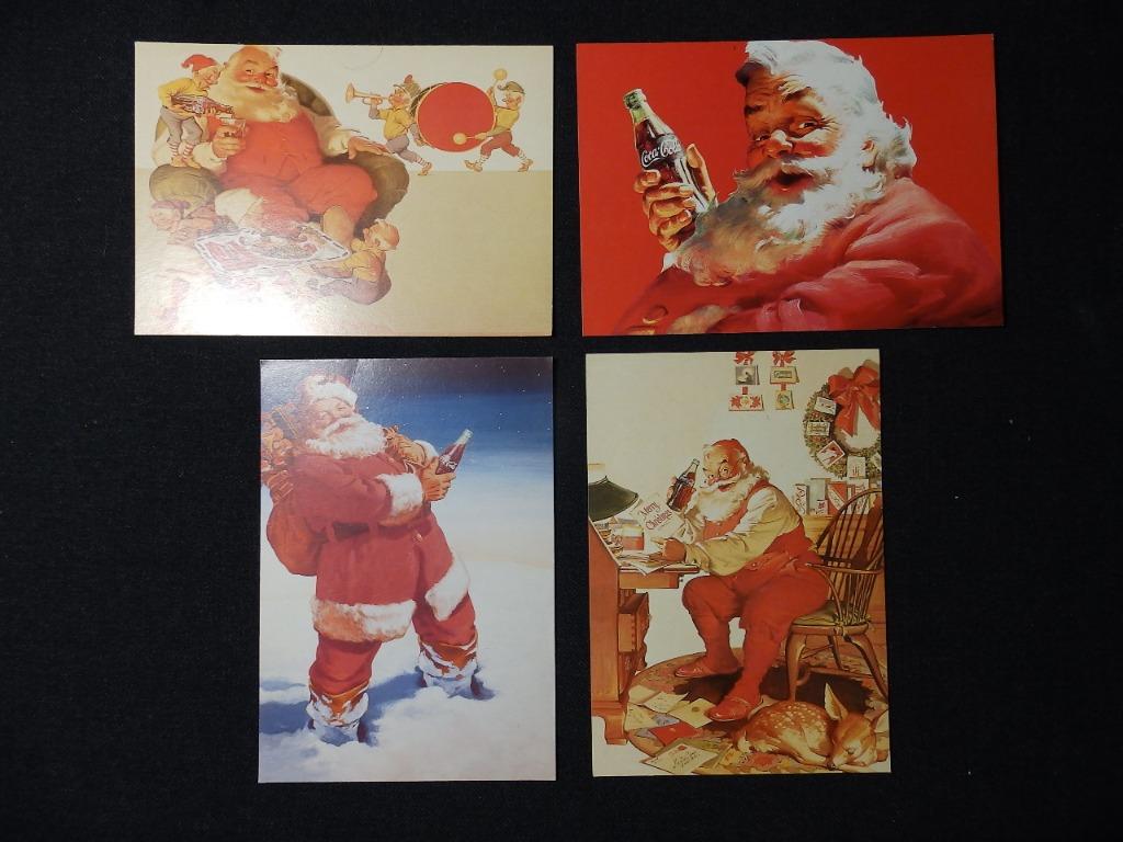 4 Cartes Postales Coca-Cola Coke Christmas Noël, Collections, Enlèvement ou Envoi, 1980 à nos jours, Non affranchie, (Jour de) Fête