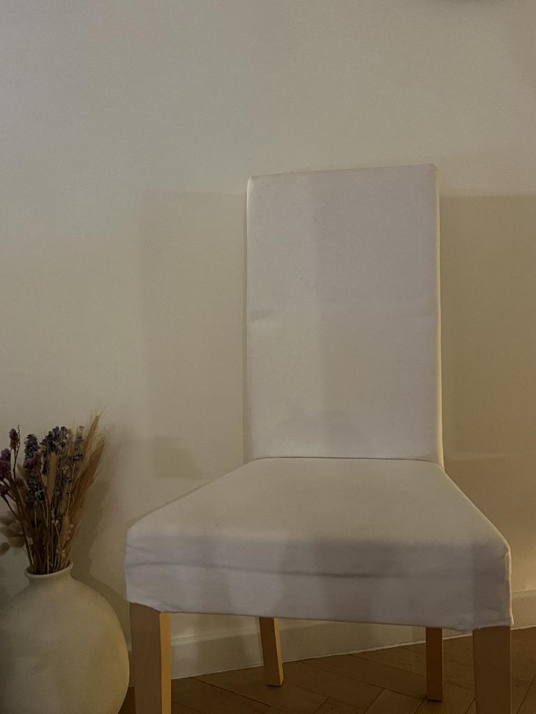 6 chaises blanches, Maison & Meubles, Chaises, Enlèvement, Blanc, Tissus, Cinq, Six Chaises ou plus