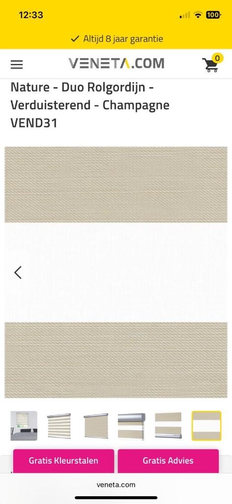 Rolgordijn, Ophalen, Nieuw