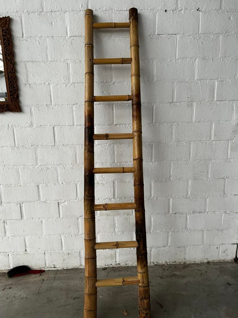 Vintage bamboo ladder, Verzenden, Gebruikt, Ladder, 2 tot 4 meter