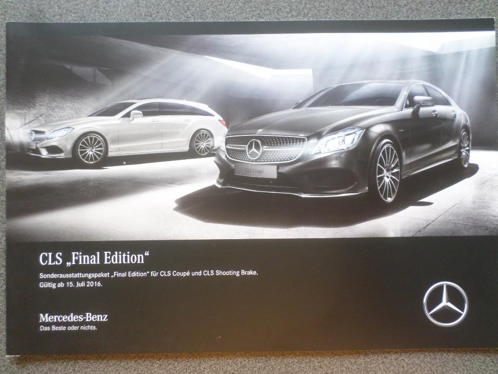 Brochure Mercedes CLS Final Edition, Enlèvement ou Envoi, Mercedes