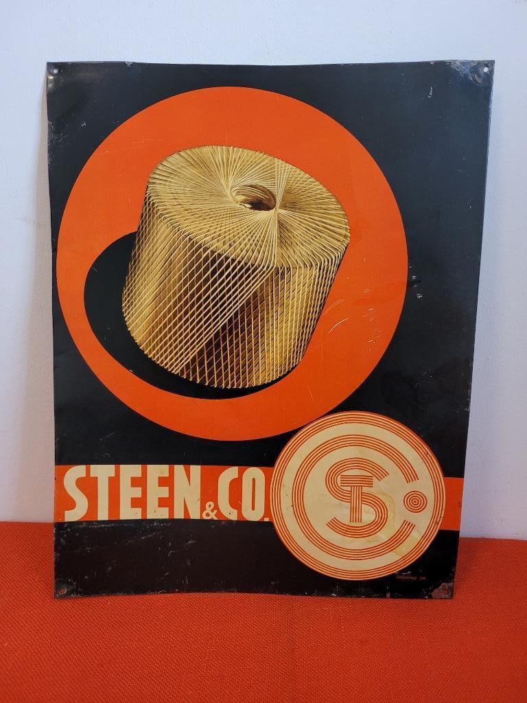 tole publicitaire steen & co, Enlèvement ou Envoi, Utilisé, Panneau publicitaire