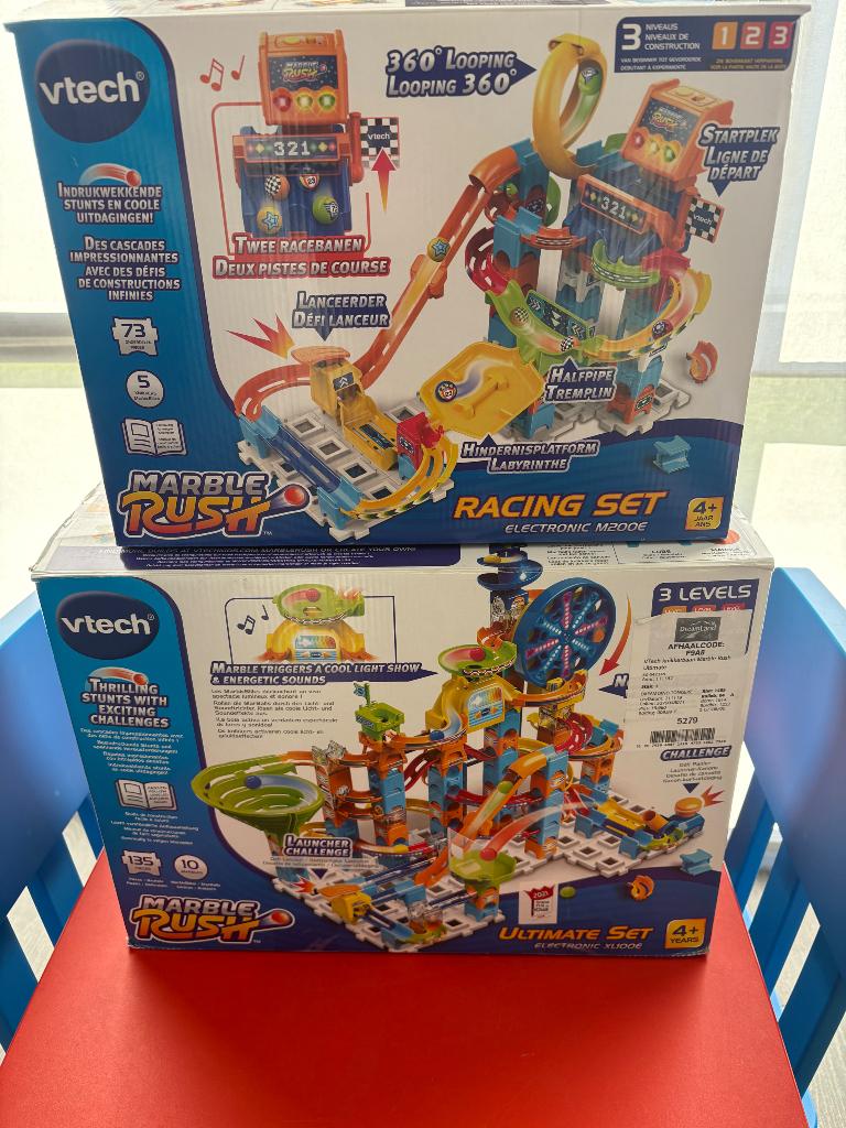 VTech Marble Rush Racing Set (M200E) + Ultimate set, Kinderen en Baby's, Ophalen, Zo goed als nieuw, Overige merken