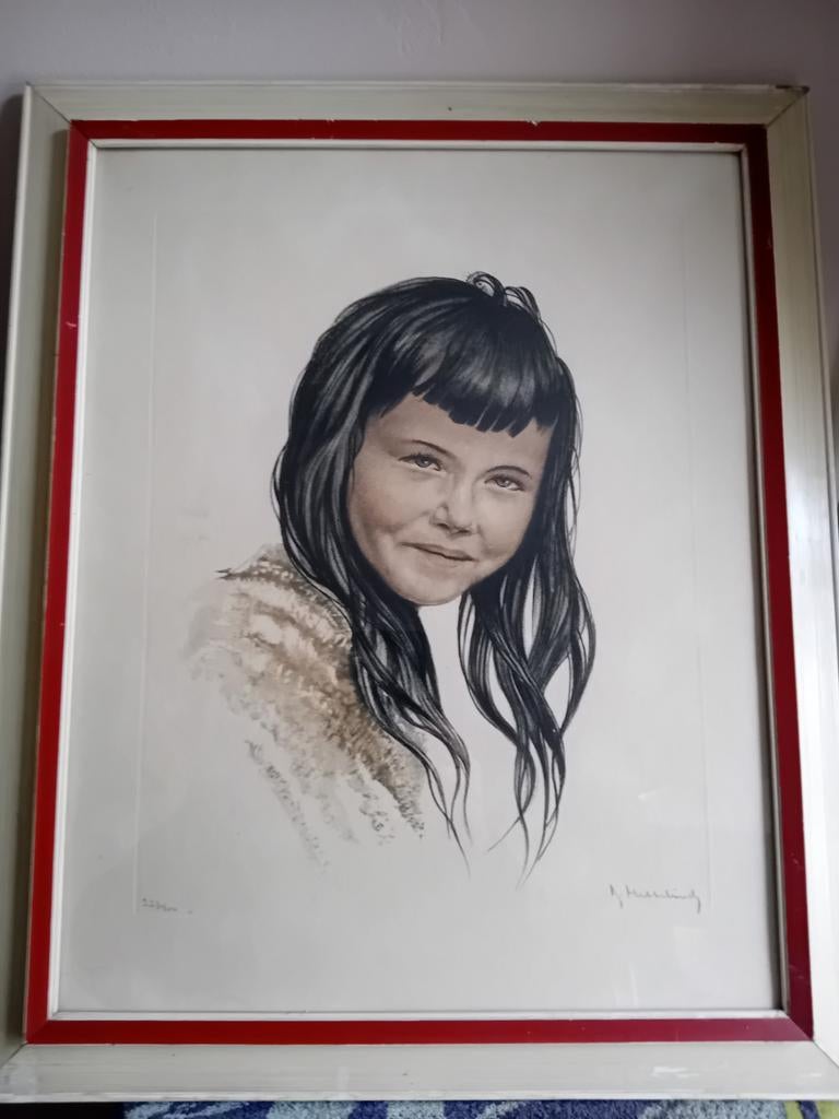 Lithografie van Roger Hebbelinck - GINA, Antiek en Kunst, Kunst | Etsen en Gravures, Ophalen of Verzenden