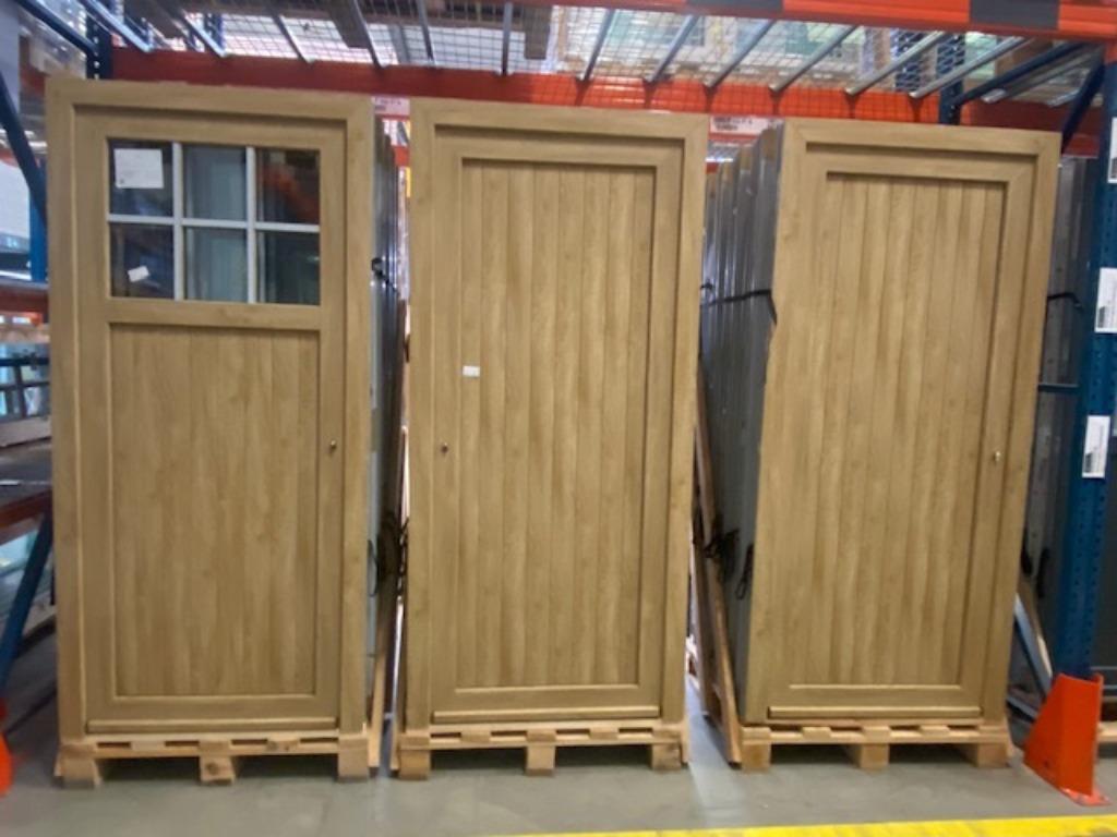 pvc ramen, deuren, pvc schuiframen, dubbeldeuren, Woodec enz, Ophalen of Verzenden, Nieuw, Gevelraam of Ruit, Dubbelglas