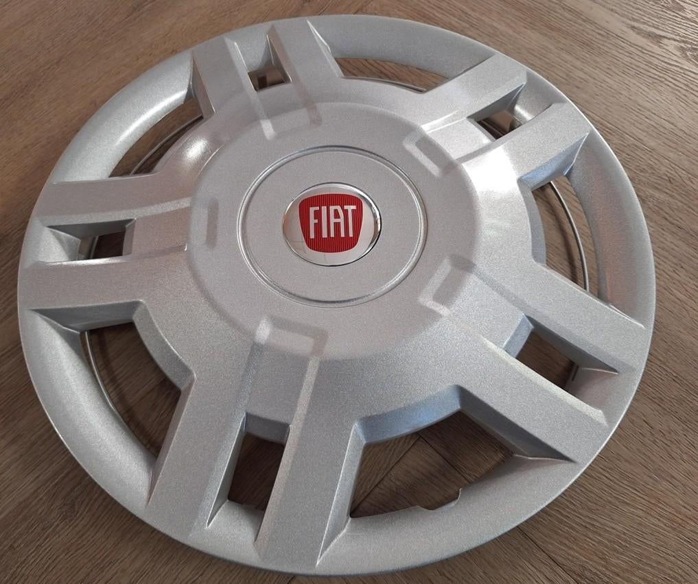 Wieldop Fiat Ducato Rood 15 inch (set van 4 stuks), Auto diversen, Wieldoppen, Nieuw, Ophalen of Verzenden