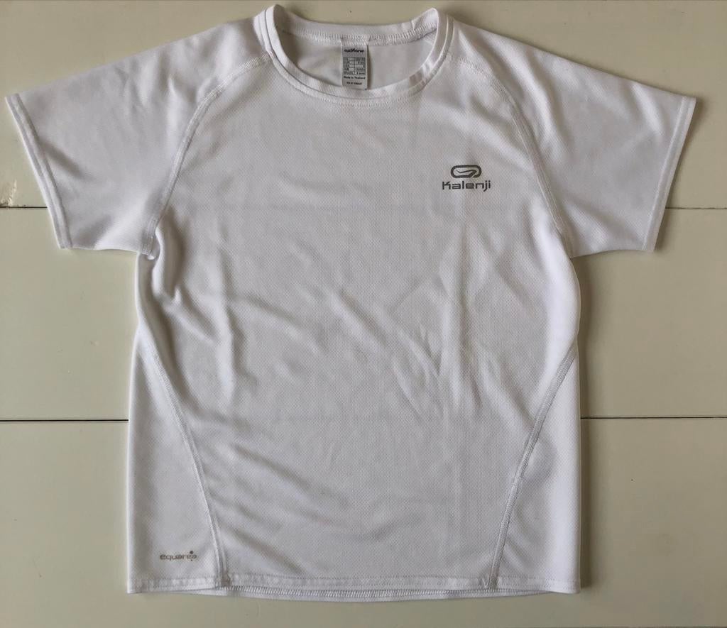 wit t-shirt Decathlon Kalenji 8 j 122 128, Gebruikt, Jongen of Meisje, Ophalen of Verzenden, DECATHLON