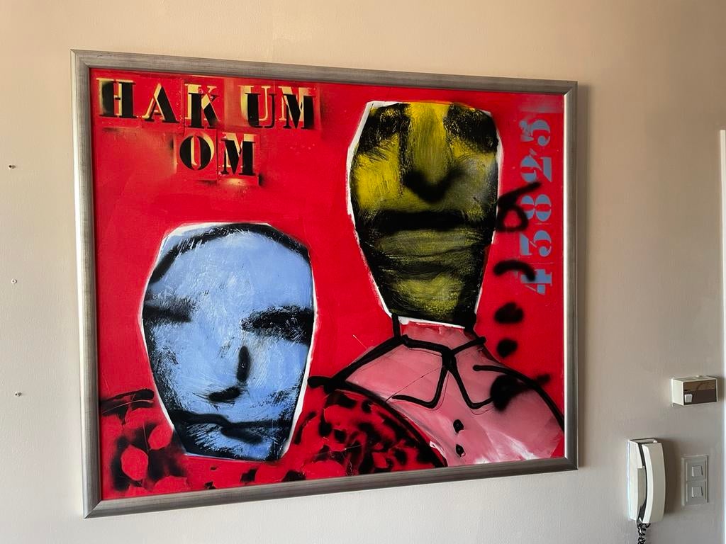 Herman Brood, schilderij op doek: “Hak um om” (Herman Brood), Ophalen
