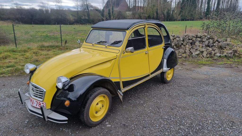 Citroën 2pk Charleston geel-zwart, Auto's, Citroën, Zwart, Zwart, Particulier, Te koop