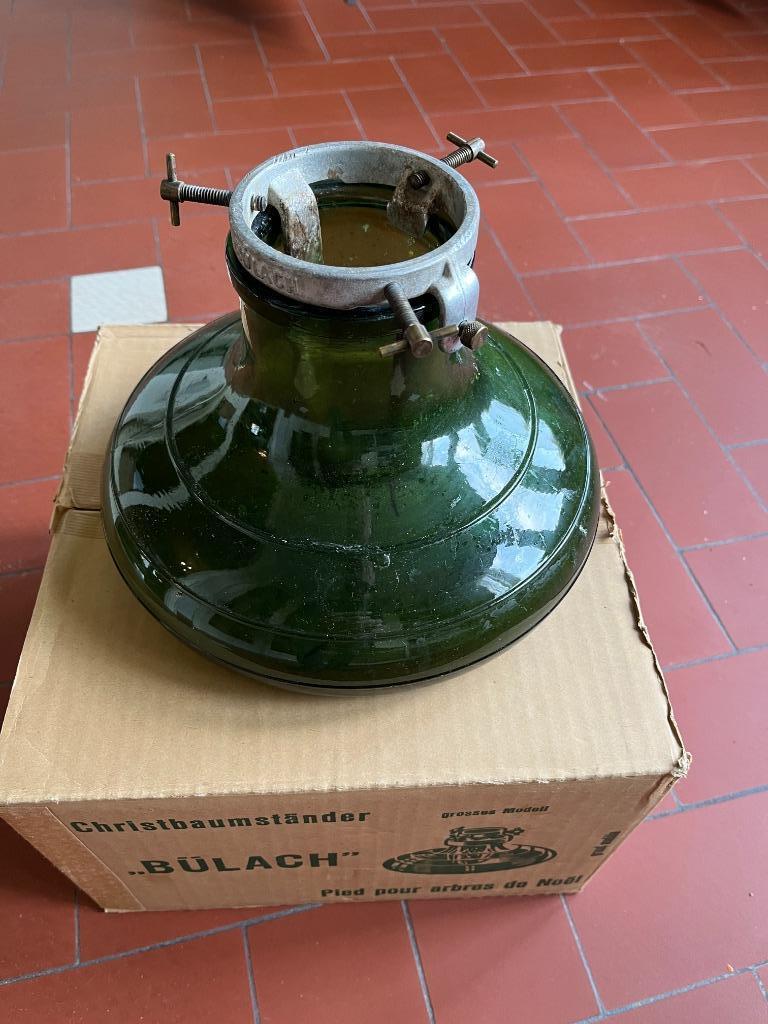 Antieke glazen voet kerstboom, Diversen, Kerst, Ophalen of Verzenden, Gebruikt