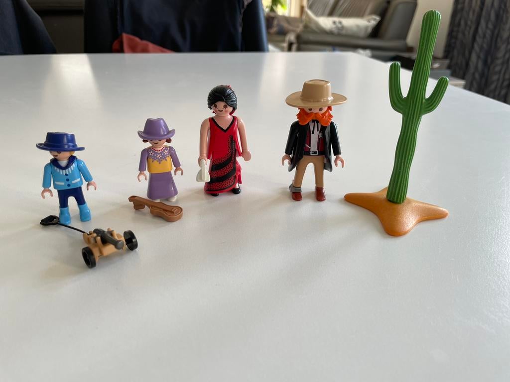 Playmobil 2 sets figurines de cowboy et de famille indienne, Enlèvement ou Envoi, Comme neuf