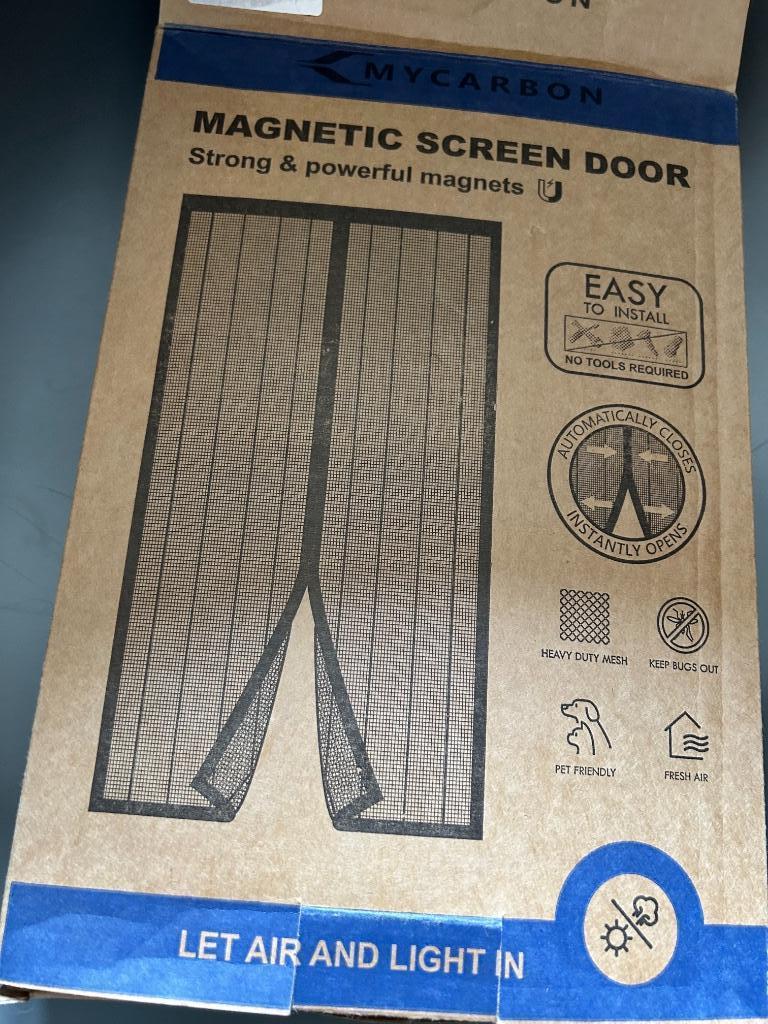 Moustiquaire porte magnétique 90x210, Neuf, Porte moustiquaire, Synthétique, Enlèvement