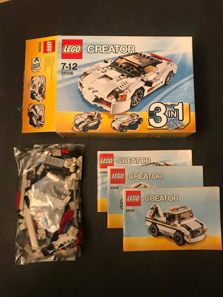 LEGO Creator - snelle racewagen 3 in 1 - 31006, Kinderen en Baby's, Ophalen of Verzenden, Zo goed als nieuw, Complete set, Lego