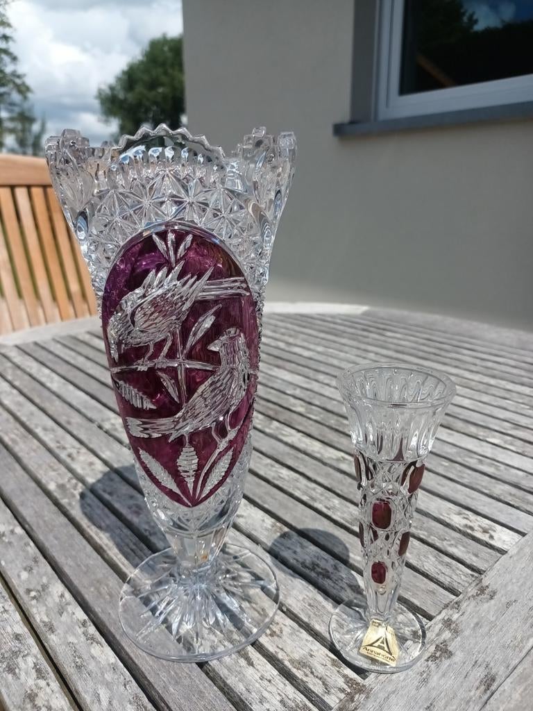 2x kristal vazen hofbauer jaren 70, Ophalen