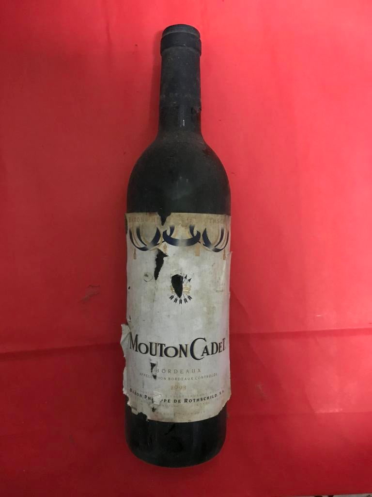 2 bouteilles Vin Bordeaux rouge 1993 Mouton Cadet, Collections, Neuf, France, Vin rouge
