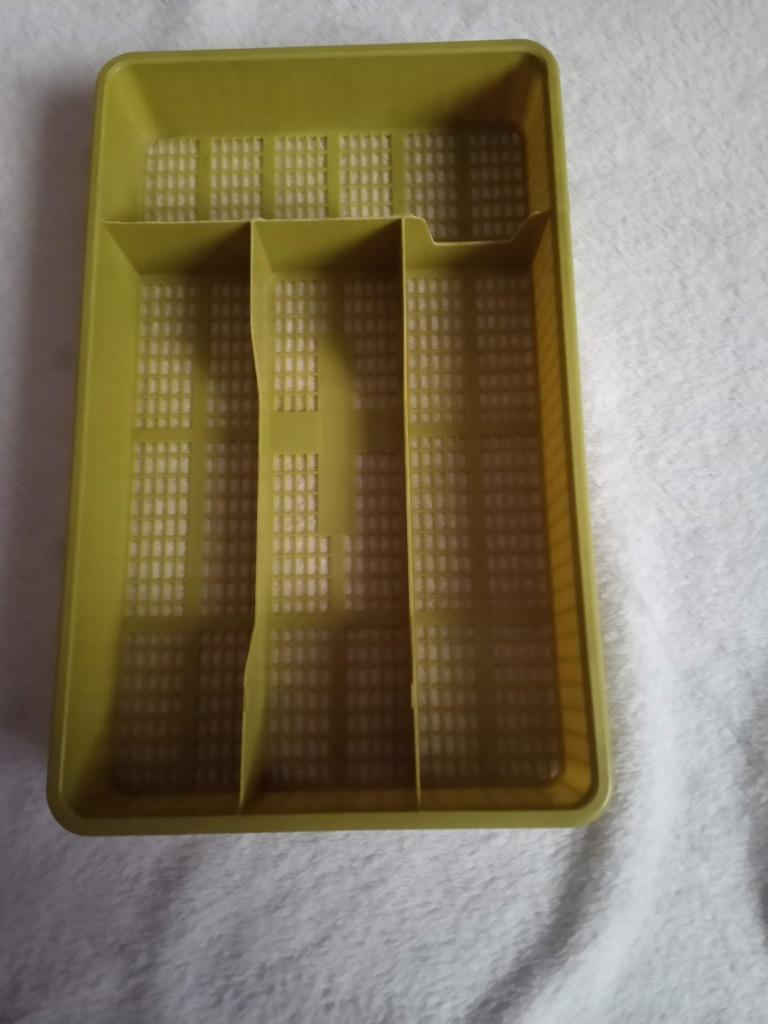 ancien range couvert vintage vert, Enlèvement ou Envoi, Comme neuf, Autres matériaux