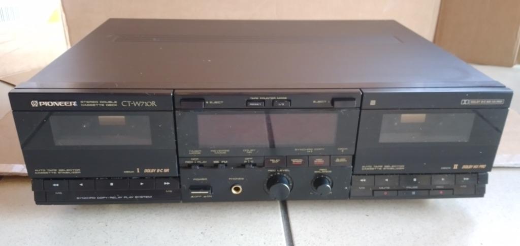 Double deck cassettes PIONEER CT-W710R, Enlèvement, Double, Autres marques