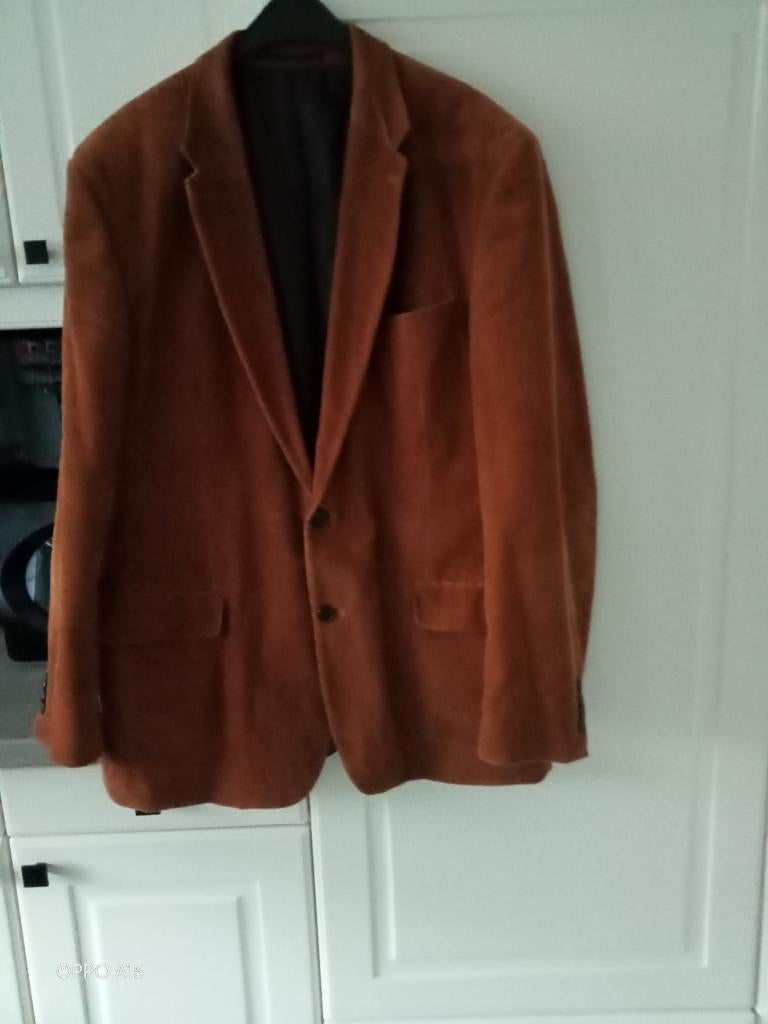 roest bruine geribd velours vest, Ophalen of Verzenden, Zo goed als nieuw, Maat 56/58 (XL)