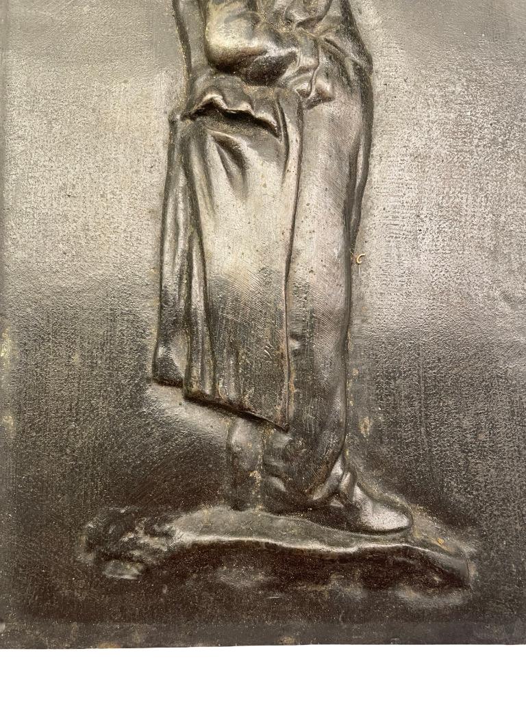 Bas-relief bronze Pierre-Jean de Béranger XIXe, Antiquités & Art, Antiquités | Bronze & Cuivre, Enlèvement ou Envoi, Bronze