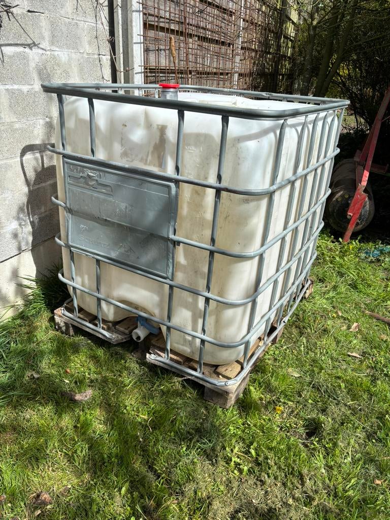 Ibc watervat, Tuin en Terras, Regentonnen, Ophalen, Kunststof, Gebruikt, Met kraantje