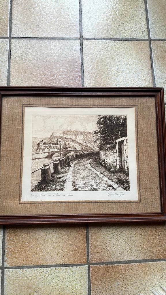 Lot de 3 Gravures - Eaux-fortes - Géo Warzée, Antiquités & Art, Art | Eaux-fortes & Gravures, Enlèvement