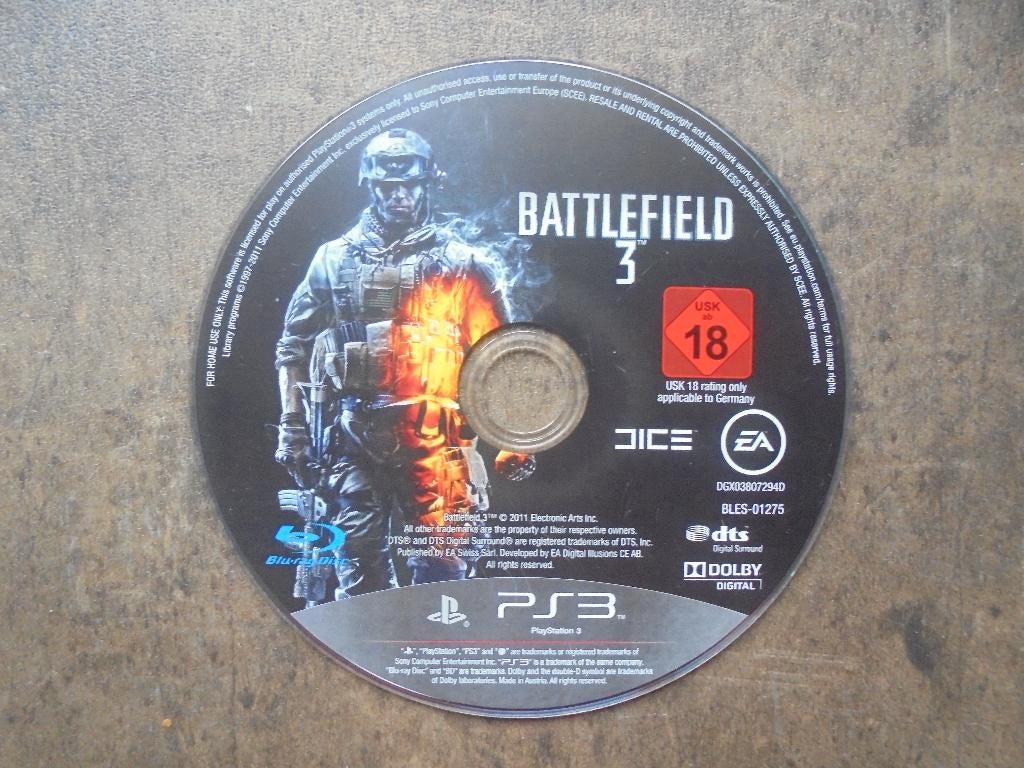 Battlefield 3 voor PS3 (zie foto's), Gebruikt, Vanaf 18 jaar, Shooter, 1 speler