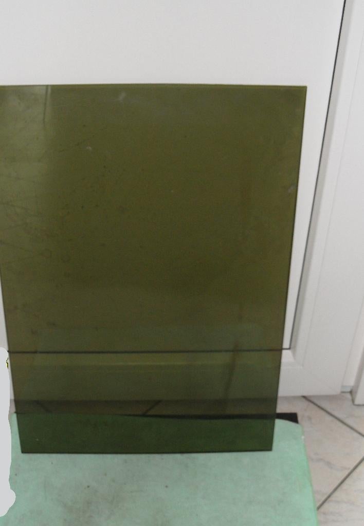 A vendre dessus de table en verre, Maison & Meubles, Comme neuf, Verre, Rectangulaire, Dessus de la table