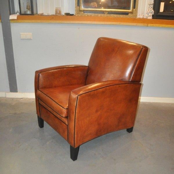 Denver, een schapenleren fauteuil, Antiek en Kunst, Ophalen