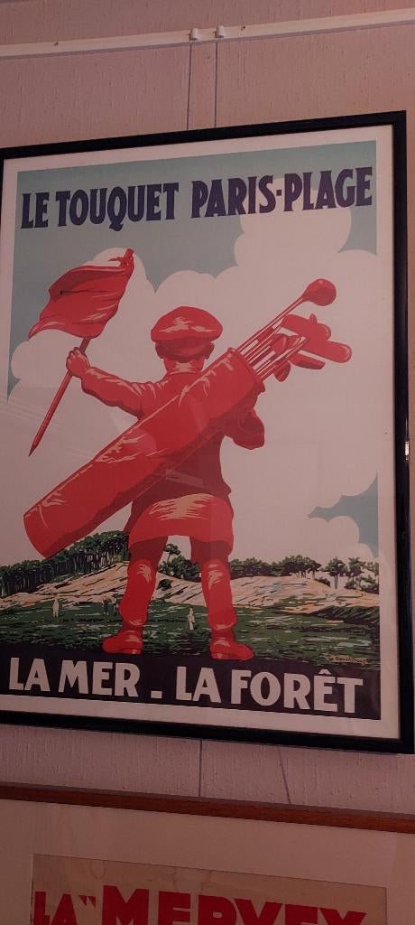 affiche "Le Touquet- Paris-plage", Verzamelen, Verzenden, Zo goed als nieuw, Reclame