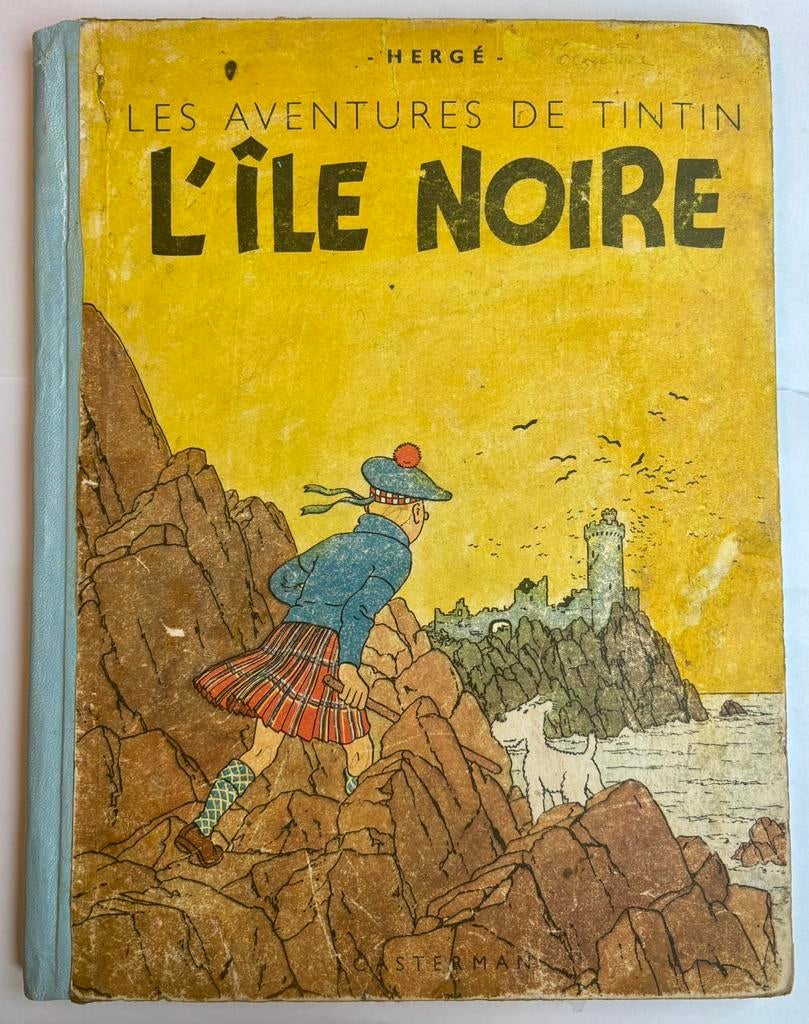 Rare Tintin L’Ile noire 1943 dos blanc, Enlèvement, Utilisé