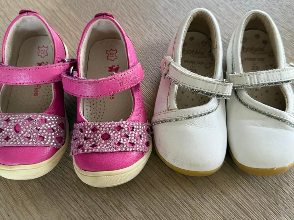 2 st nieuwstaat baby meisjes schoentjes(21), Ophalen, Schoentjes, Meisje, Zo goed als nieuw