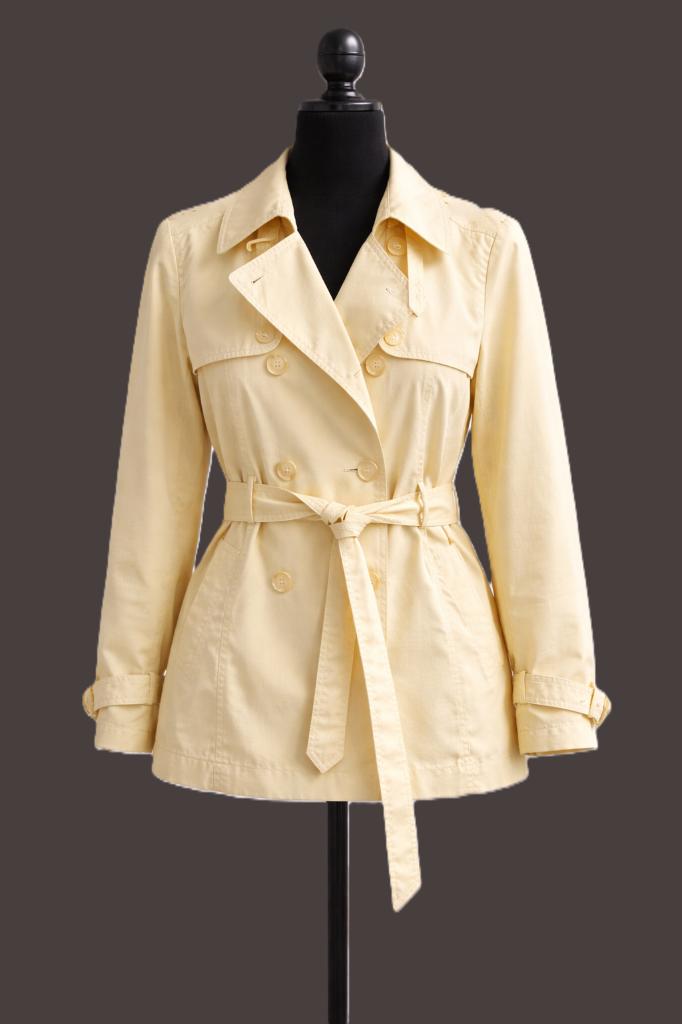 Trench-coat jaune clair Sarandi — taille 36/38, Vêtements | Femmes, Taille 36 (S), Sarandi, Comme neuf, Jaune