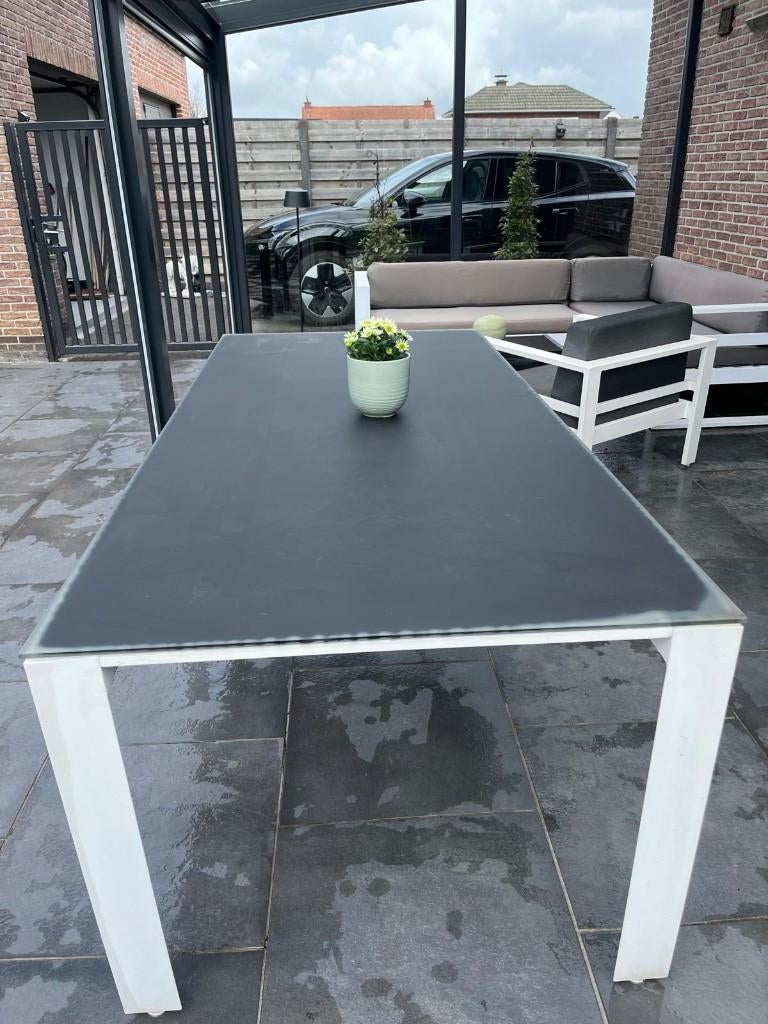 Loungeset + buitentafel, Ophalen, Gebruikt, 6 zitplaatsen, Loungeset