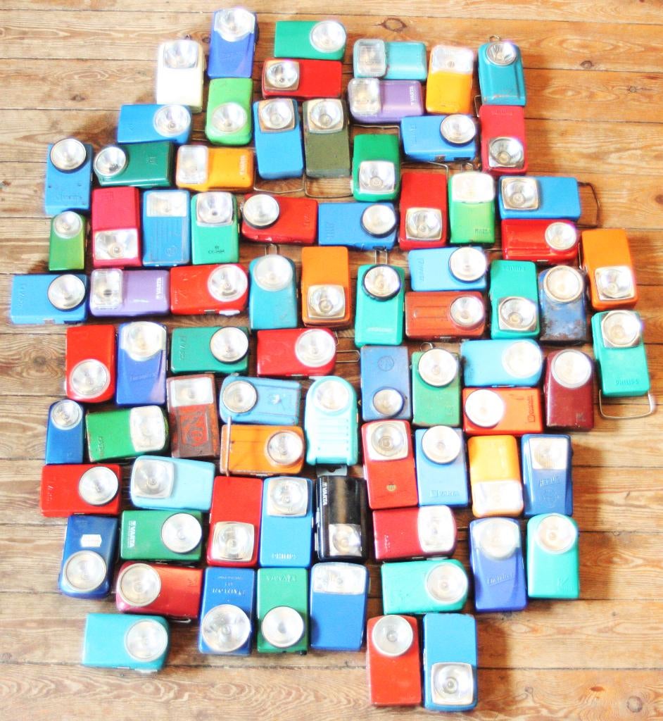 Vintage Zaklampen / Pillampen / Allerlei Kleuren / Jaren 60, Ophalen of Verzenden