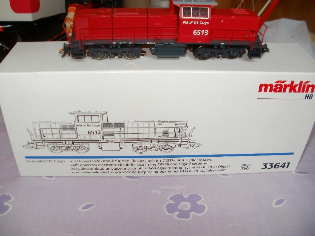 Marklin Ho NS Rangeerlokomotief Dig no 33641+ovp +boekjes, Neuf, Enlèvement ou Envoi, Courant alternatif, NS