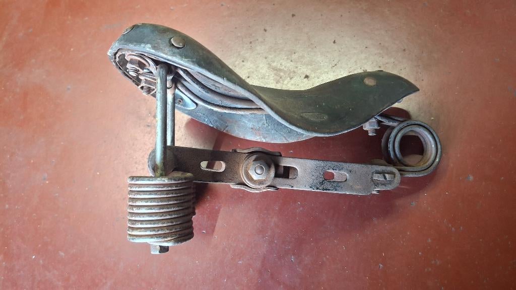 Antiek / vintage oud echt lederen zadel met 3 spiraalveren, Enlèvement, Utilisé, Selle, Brooks lepper vintage antiek lederen fietszadel velo zadel leer