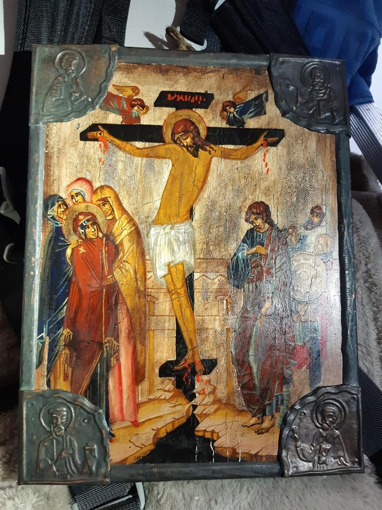Icône   crucifixion, Antiquités & Art, Antiquités | Objets religieux, Enlèvement ou Envoi