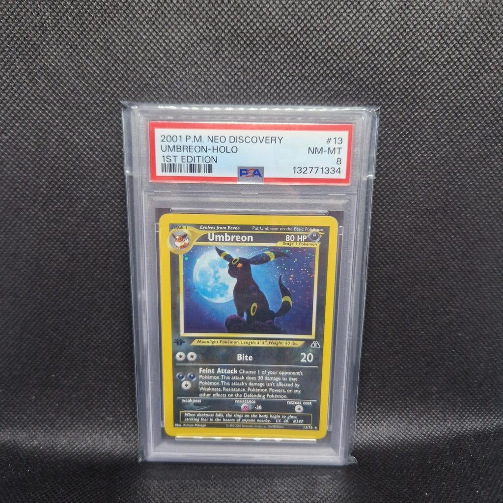 Umbreon Holo 1ère édition Neo Discovery PSA 8, Enlèvement ou Envoi