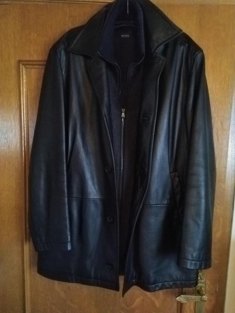 Veste cuir Hugo Boss XL (État neuf), Enlèvement, Comme neuf, Hugo Boss