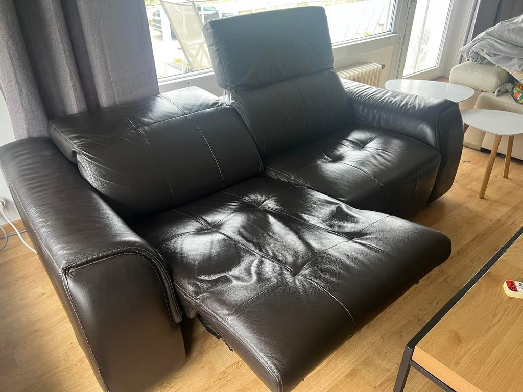 Lederen relaxzetel 2 zit. Chateaux d’ax, Maison & Meubles, Canapés | Coins salons complets, Enlèvement, Comme neuf