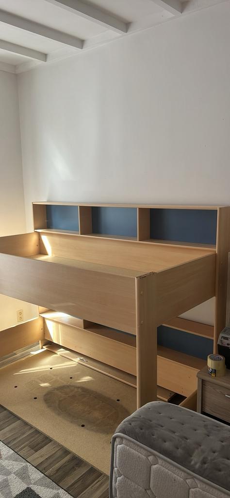 Stapelbed, Huis en Inrichting, Ophalen, Gebruikt, 90 cm, Tweepersoons