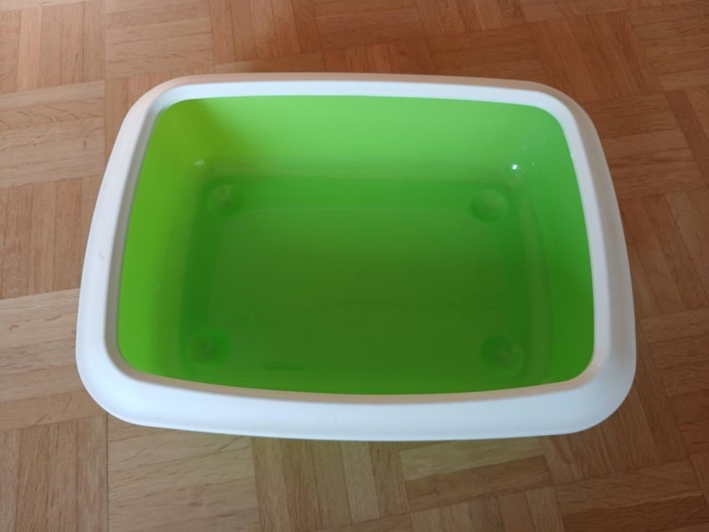 Kattenbak 42x30x10cm - Afneembare rand - SAVIC - Belgium, Ophalen, Zo goed als nieuw, Open