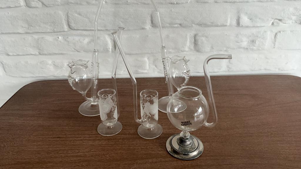 Mini glaasjes verre soufle, Verzamelen, Ophalen, Zo goed als nieuw