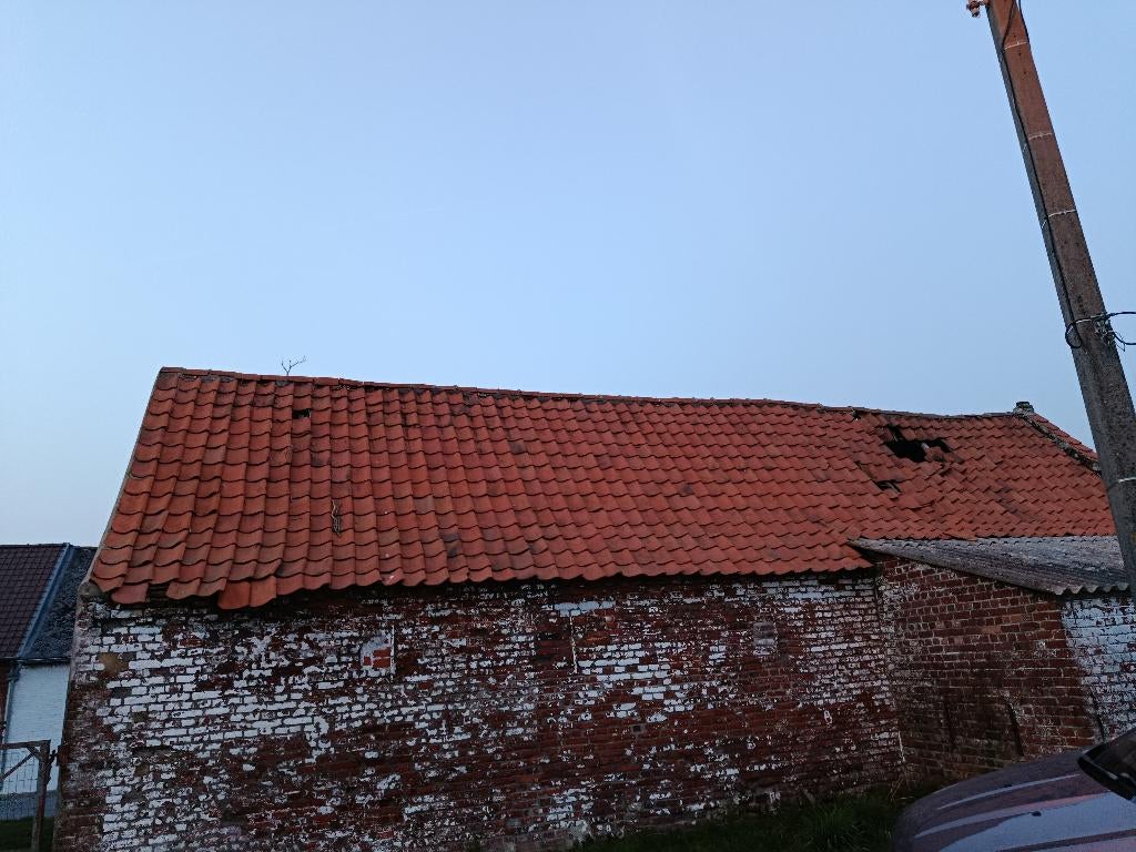 Tuiles anciennes terre cuite, Bricolage & Construction, Tuiles & Revêtements de toit, Enlèvement, Utilisé, Tuiles