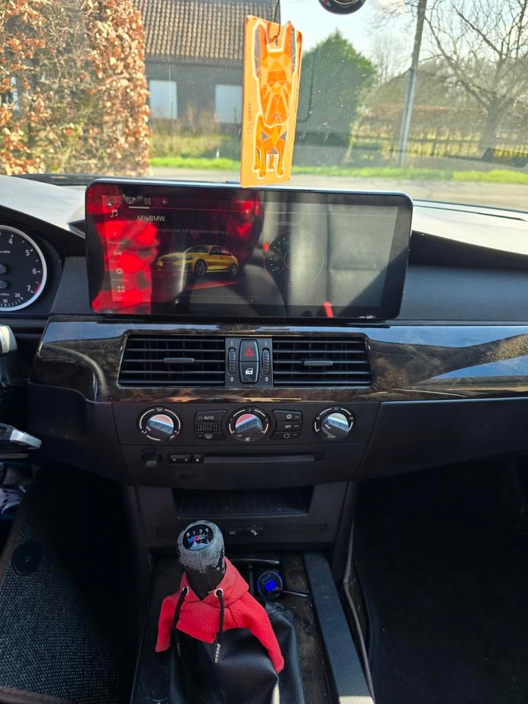 BMW E60 2.2 LPG, Auto's, 4 deurs, Achterwielaandrijving, Zwart, Leder