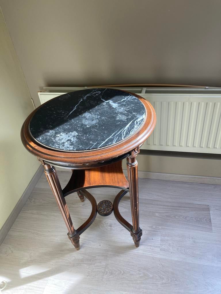 Guéridon ancien bois et marbre, Antiquités & Art, Enlèvement