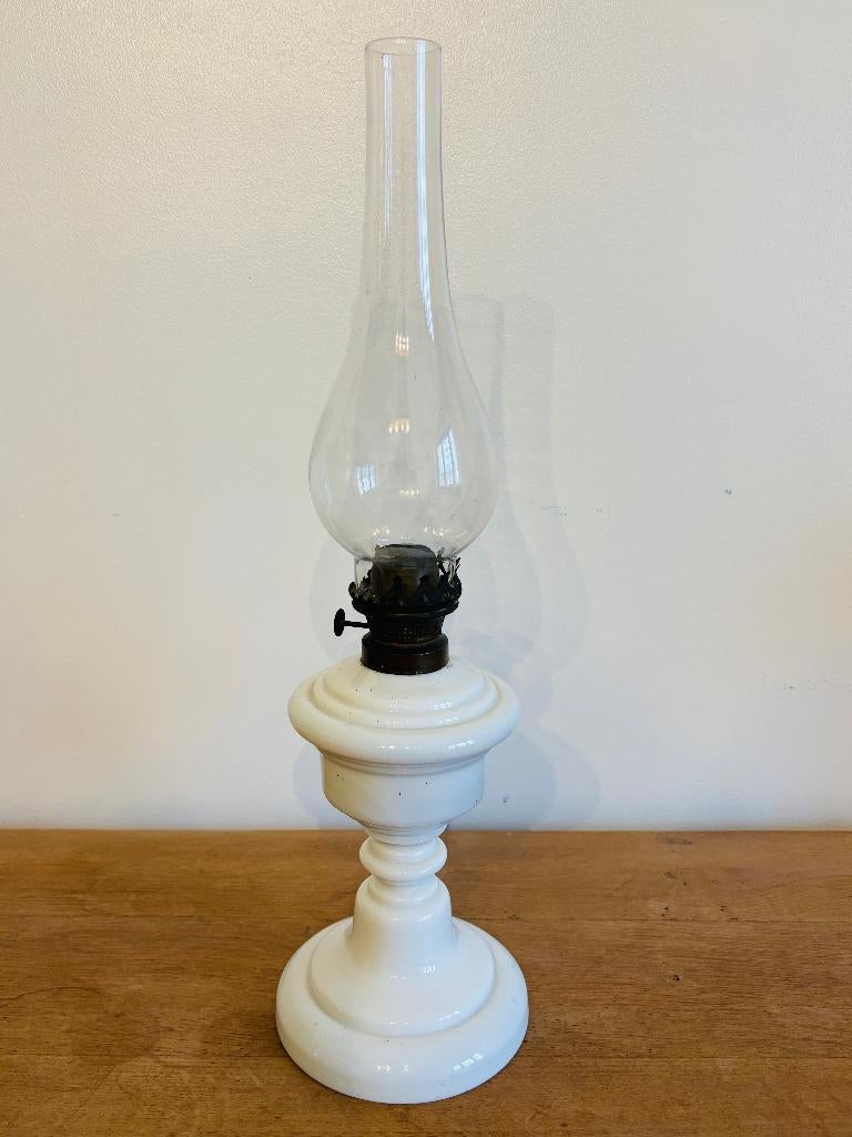 Grande lampe à huile Lempereur Bernard L&B XIXème 51cm, Enlèvement